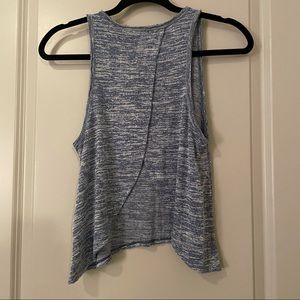 Open back blue top